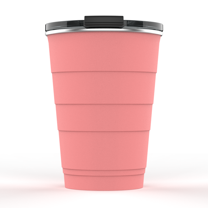 16oz Personalized Insulated Stackable Tumbler - Coral#color_coral