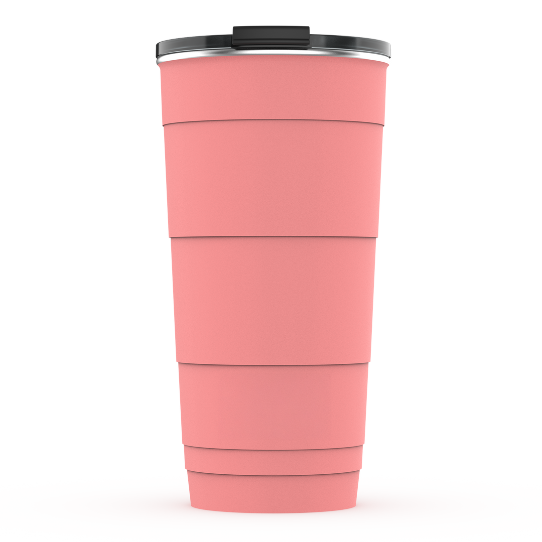 26oz Personalized Insulated Stackable Tumbler - Coral#color_coral