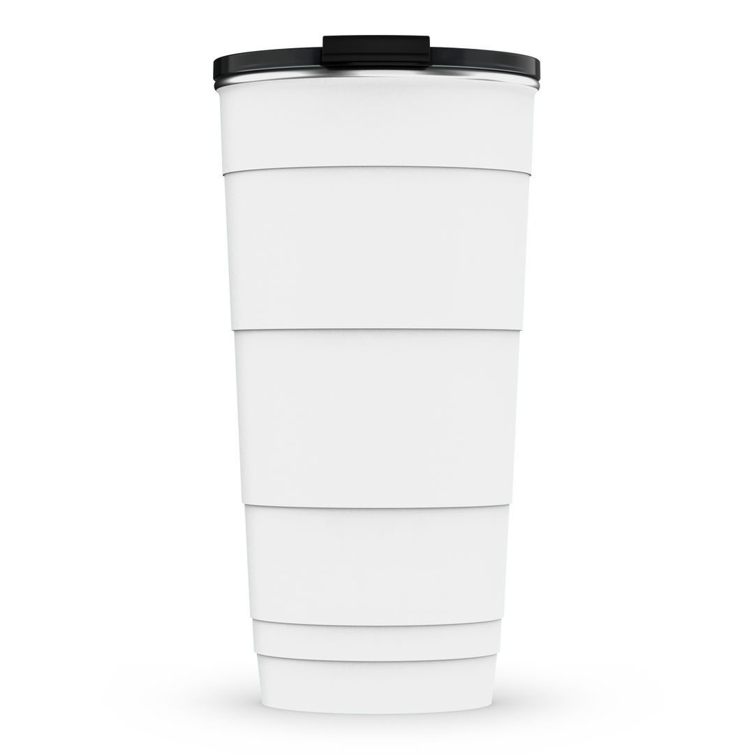 26oz Personalized Insulated Stackable Tumbler - Great White#color_great-white
