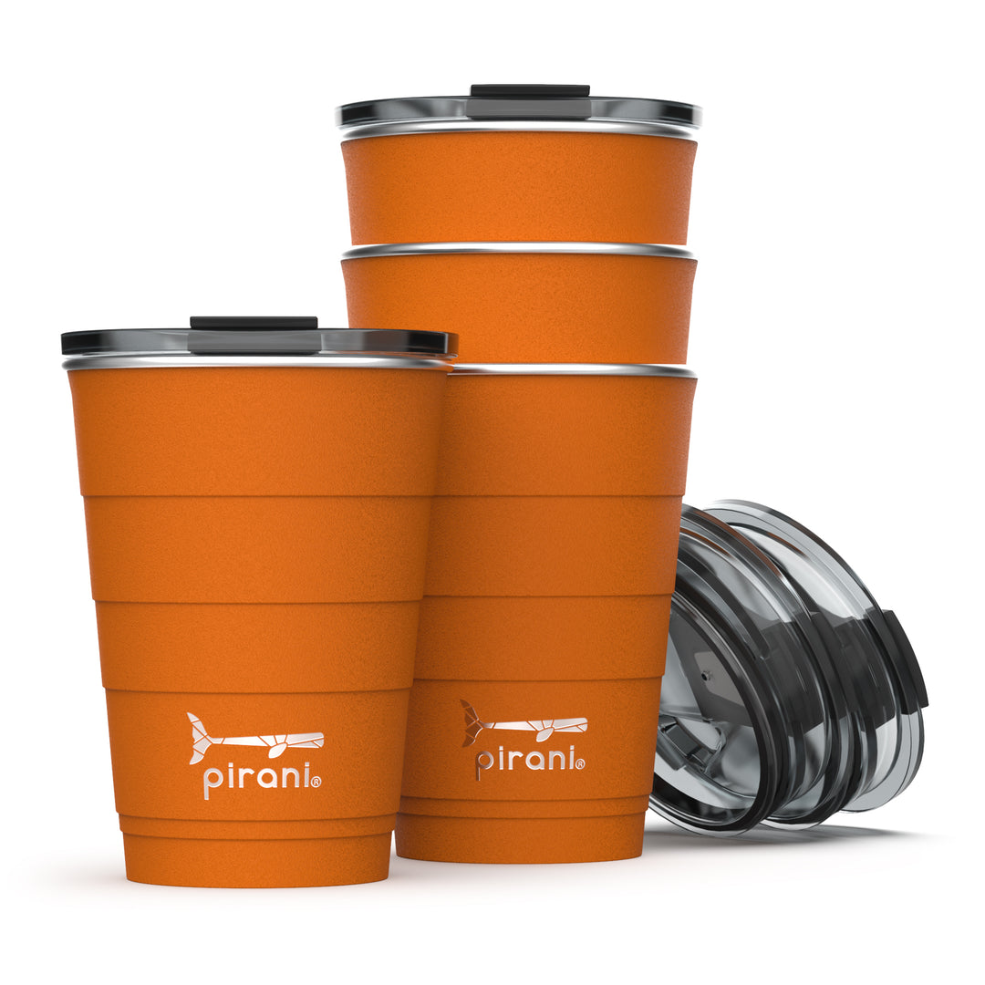 16oz Insulated Stackable Tumbler  - 14 Pack - The Ultimate Beer Pong Set - Solar#color_solar