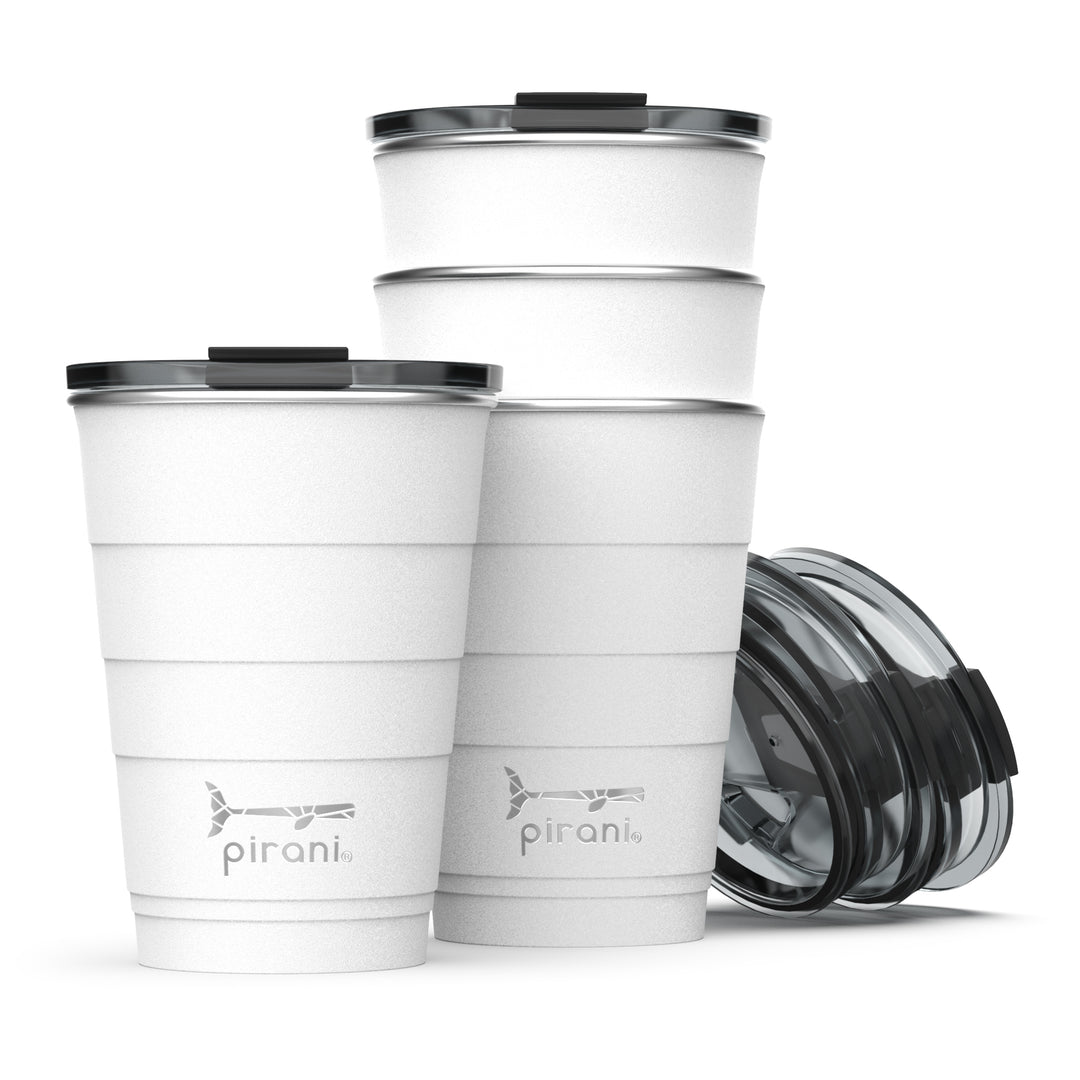 16oz Insulated Stackable Tumbler  - 14 Pack - The Ultimate Beer Pong Set - Great White#color_great-white